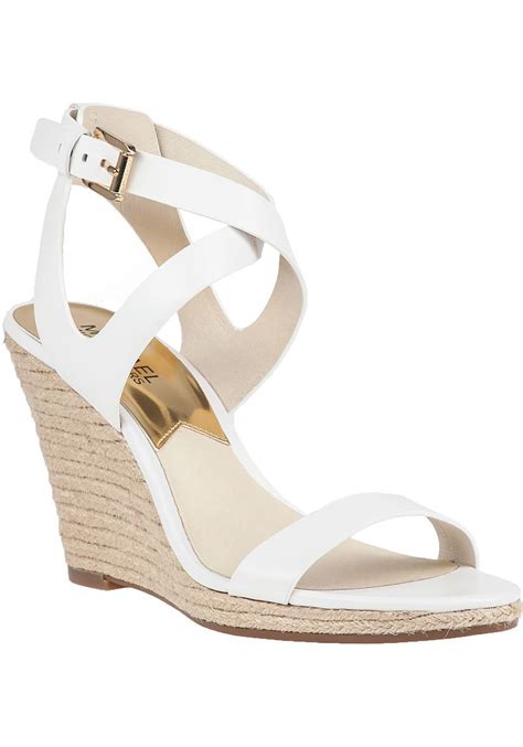 michael kors white women shoes|Michael Kors white wedges.